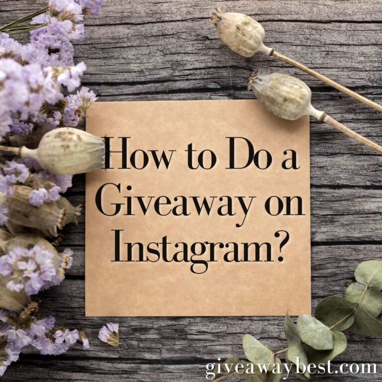 How to Do a Giveaway on Instagram?